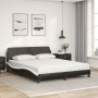 Cama con colchón cuero sintético negro y blanco 160x200 cm de vidaXL, Camas y somieres - Ref: Foro24-3208442, Precio: 389,22 ...