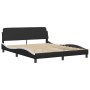 Cama con colchón cuero sintético negro y blanco 160x200 cm de vidaXL, Camas y somieres - Ref: Foro24-3208442, Precio: 389,22 ...