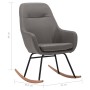 Silla mecedora de tela gris claro de vidaXL, Mecedoras - Ref: Foro24-289537, Precio: 146,26 €, Descuento: %