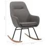 Silla mecedora de tela gris claro de vidaXL, Mecedoras - Ref: Foro24-289537, Precio: 144,64 €, Descuento: %