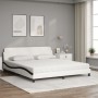 Cama con colchón cuero sintético blanco y negro 180x200 cm de vidaXL, Camas y somieres - Ref: Foro24-3208463, Precio: 400,84 ...