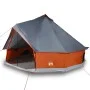 Tienda familiar tipi 10 personas impermeable gris naranja de vidaXL, Tiendas de campaña - Ref: Foro24-94596, Precio: 231,40 €...