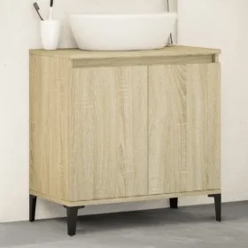 Armario de lavabo madera contrachapada roble Sonoma 58x33x60 cm de vidaXL, Tocadores de baño - Ref: Foro24-847408, Precio: 57...