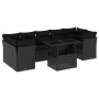 Set de sofás de jardín 8 piezas y cojines ratán sintético negro de vidaXL, Conjuntos de jardín - Ref: Foro24-3266395, Precio:...