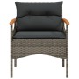 Set de sofá de jardín 3 pzas y cojines ratán sintético gris de vidaXL, Conjuntos de jardín - Ref: Foro24-368405, Precio: 205,...