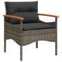 Set de sofá de jardín 3 pzas y cojines ratán sintético gris de vidaXL, Conjuntos de jardín - Ref: Foro24-368405, Precio: 205,...