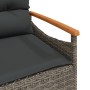 Set de sofá de jardín 3 pzas y cojines ratán sintético gris de vidaXL, Conjuntos de jardín - Ref: Foro24-368405, Precio: 205,...