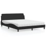 Cama con colchón cuero sintético negro 160x200 cm de vidaXL, Camas y somieres - Ref: Foro24-3208437, Precio: 382,65 €, Descue...