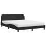 Cama con colchón cuero sintético negro 160x200 cm de vidaXL, Camas y somieres - Ref: Foro24-3208437, Precio: 382,65 €, Descue...