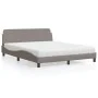 Cama con colchón de tela gris taupe 160x200 cm de vidaXL, Camas y somieres - Ref: Foro24-3208428, Precio: 334,67 €, Descuento: %