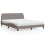 Cama con colchón de tela gris taupe 160x200 cm de vidaXL, Camas y somieres - Ref: Foro24-3208428, Precio: 349,50 €, Descuento: %
