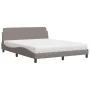 Cama con colchón de tela gris taupe 160x200 cm de vidaXL, Camas y somieres - Ref: Foro24-3208428, Precio: 334,67 €, Descuento: %