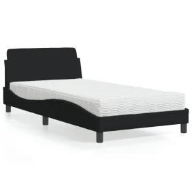 Bed with black fabric mattress 100x200 cm by vidaXL, Beds and slatted bases - Ref: Foro24-3208346, Price: 304,36 €, Discount: %