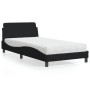Cama con colchón tela negro 100x200 cm de vidaXL, Camas y somieres - Ref: Foro24-3208346, Precio: 270,63 €, Descuento: %