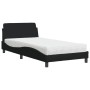 Cama con colchón tela negro 100x200 cm de vidaXL, Camas y somieres - Ref: Foro24-3208346, Precio: 270,63 €, Descuento: %
