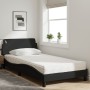 Cama con colchón tela negro 100x200 cm de vidaXL, Camas y somieres - Ref: Foro24-3208346, Precio: 270,63 €, Descuento: %