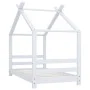 Estructura de cama infantil madera maciza pino blanco 70x140 cm de vidaXL, Cunas y camas para niños - Ref: Foro24-289610, Pre...