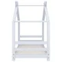 Estructura de cama infantil madera maciza pino blanco 70x140 cm de vidaXL, Cunas y camas para niños - Ref: Foro24-289610, Pre...
