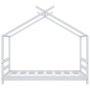 Estructura de cama infantil madera maciza pino blanco 70x140 cm de vidaXL, Cunas y camas para niños - Ref: Foro24-289610, Pre...