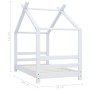 Estructura de cama infantil madera maciza pino blanco 70x140 cm de vidaXL, Cunas y camas para niños - Ref: Foro24-289610, Pre...