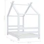 Estructura de cama infantil madera maciza pino blanco 70x140 cm de vidaXL, Cunas y camas para niños - Ref: Foro24-289610, Pre...