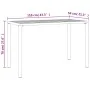Mesa de comedor para jardín acero gris antracita 110x54x70 cm de vidaXL, Mesas de jardín - Ref: Foro24-364600, Precio: 121,77...