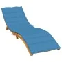 Cojín para tumbona tela azul melange 200x60x4 cm de vidaXL, Cojines para sillas y sofás - Ref: Foro24-4002513, Precio: 43,26 ...