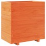 Jardinera madera maciza de pino marrón cera 70x40x72,5 cm de vidaXL, Maceteros y jardineras - Ref: Foro24-3282591, Precio: 20...