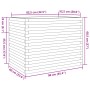 Jardinera madera maciza de pino 90x60x68,5 cm de vidaXL, Maceteros y jardineras - Ref: Foro24-3282499, Precio: 212,75 €, Desc...