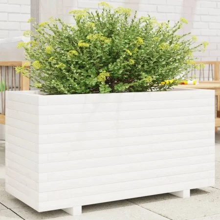 Jardinera madera maciza de pino blanco 90x40x49,5 cm de vidaXL, Maceteros y jardineras - Ref: Foro24-3282555, Precio: 170,77 ...