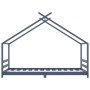 Estructura de cama infantil madera maciza pino gris 90x200 cm de vidaXL, Cunas y camas para niños - Ref: Foro24-289615, Preci...