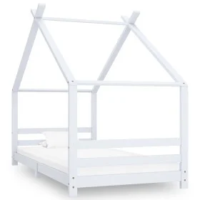 Solid white pine wood children's bed frame 90x200 cm by vidaXL, Cribs and beds for children - Ref: Foro24-289612, Price: 139,...