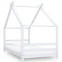 Solid white pine wood children's bed frame 90x200 cm by vidaXL, Cribs and beds for children - Ref: Foro24-289612, Price: 139,...