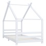 Estructura de cama infantil madera maciza pino blanco 90x200 cm de vidaXL, Cunas y camas para niños - Ref: Foro24-289612, Pre...