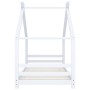 Estructura de cama infantil madera maciza pino blanco 90x200 cm de vidaXL, Cunas y camas para niños - Ref: Foro24-289612, Pre...