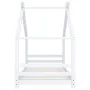 Solid white pine wood children's bed frame 90x200 cm by vidaXL, Cribs and beds for children - Ref: Foro24-289612, Price: 139,...