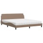 Cama con colchón cuero sintético capuchino 180x200 cm de vidaXL, Camas y somieres - Ref: Foro24-3208461, Precio: 379,26 €, De...