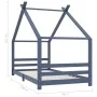 Children's bed frame solid gray pine wood 90x200 cm by vidaXL, Cribs and beds for children - Ref: Foro24-289615, Price: 155,2...