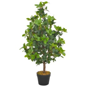 Planta artificial árbol de laurel con macetero 90 cm verde de vidaXL, Flora artificial - Ref: Foro24-280178, Precio: 61,19 €,...
