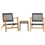 Juego de bistró 3 pzas ratán PE negro y madera maciza acacia de vidaXL, Conjuntos de jardín - Ref: Foro24-365866, Precio: 153...