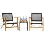Juego de bistró 3 pzas ratán PE negro y madera maciza acacia de vidaXL, Conjuntos de jardín - Ref: Foro24-365866, Precio: 153...