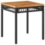 Juego de bistró 3 pzas ratán PE negro y madera maciza acacia de vidaXL, Conjuntos de jardín - Ref: Foro24-365866, Precio: 153...