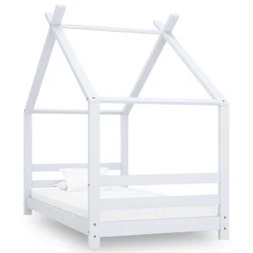 Estructura de cama infantil madera maciza pino blanco 80x160 cm de vidaXL, Cunas y camas para niños - Ref: Foro24-289611, Pre...