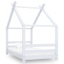 Estructura de cama infantil madera maciza pino blanco 80x160 cm de vidaXL, Cunas y camas para niños - Ref: Foro24-289611, Pre...