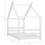 Estructura de cama infantil madera maciza pino blanco 80x160 cm de vidaXL, Cunas y camas para niños - Ref: Foro24-289611, Pre...