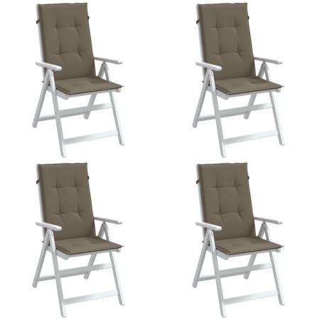 Cojines silla respaldo alto 4 uds tela taupe melange 120x50x4cm de vidaXL, Cojines para sillas y sofás - Ref: Foro24-4002437,...