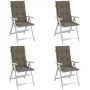 Cojines silla respaldo alto 4 uds tela taupe melange 120x50x4cm de vidaXL, Cojines para sillas y sofás - Ref: Foro24-4002437,...