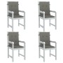 Cojines para silla respaldo bajo 4 ud tela gris oscuro melange de vidaXL, Cojines para sillas y sofás - Ref: Foro24-4002449, ...