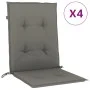 Cojines para silla respaldo bajo 4 ud tela gris oscuro melange de vidaXL, Cojines para sillas y sofás - Ref: Foro24-4002449, ...