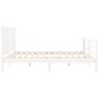 Estructura cama de matrimonio con cabecero madera maciza blanco de vidaXL, Camas y somieres - Ref: Foro24-3194587, Precio: 16...